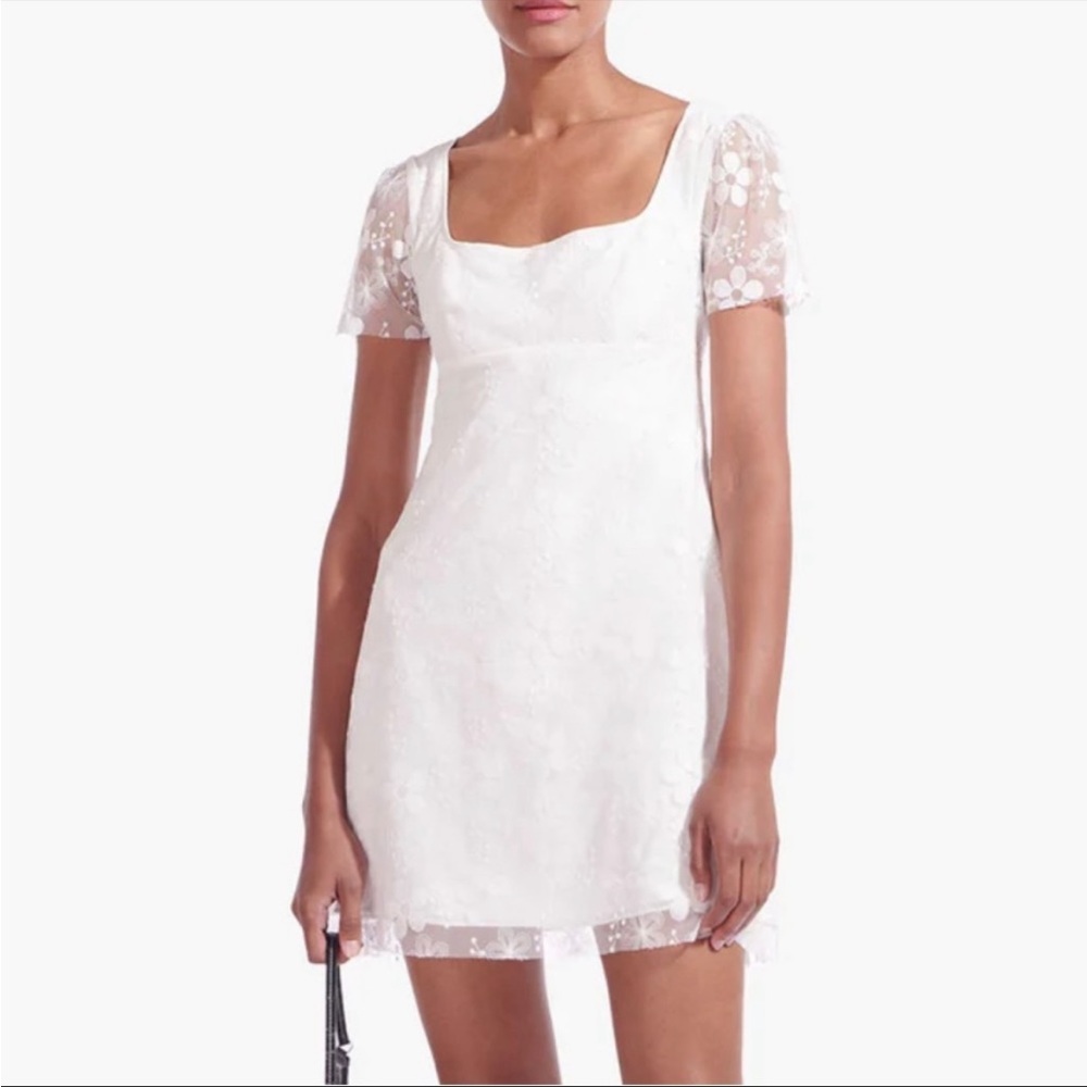 STAUD White Mini Dress